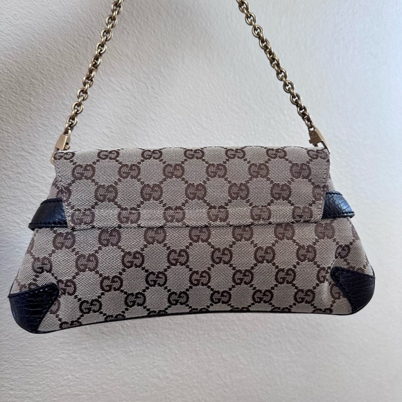 SOLD Gucci Horsebit Chain Clutch Bag Brown Monogram - Picture 5 of 16